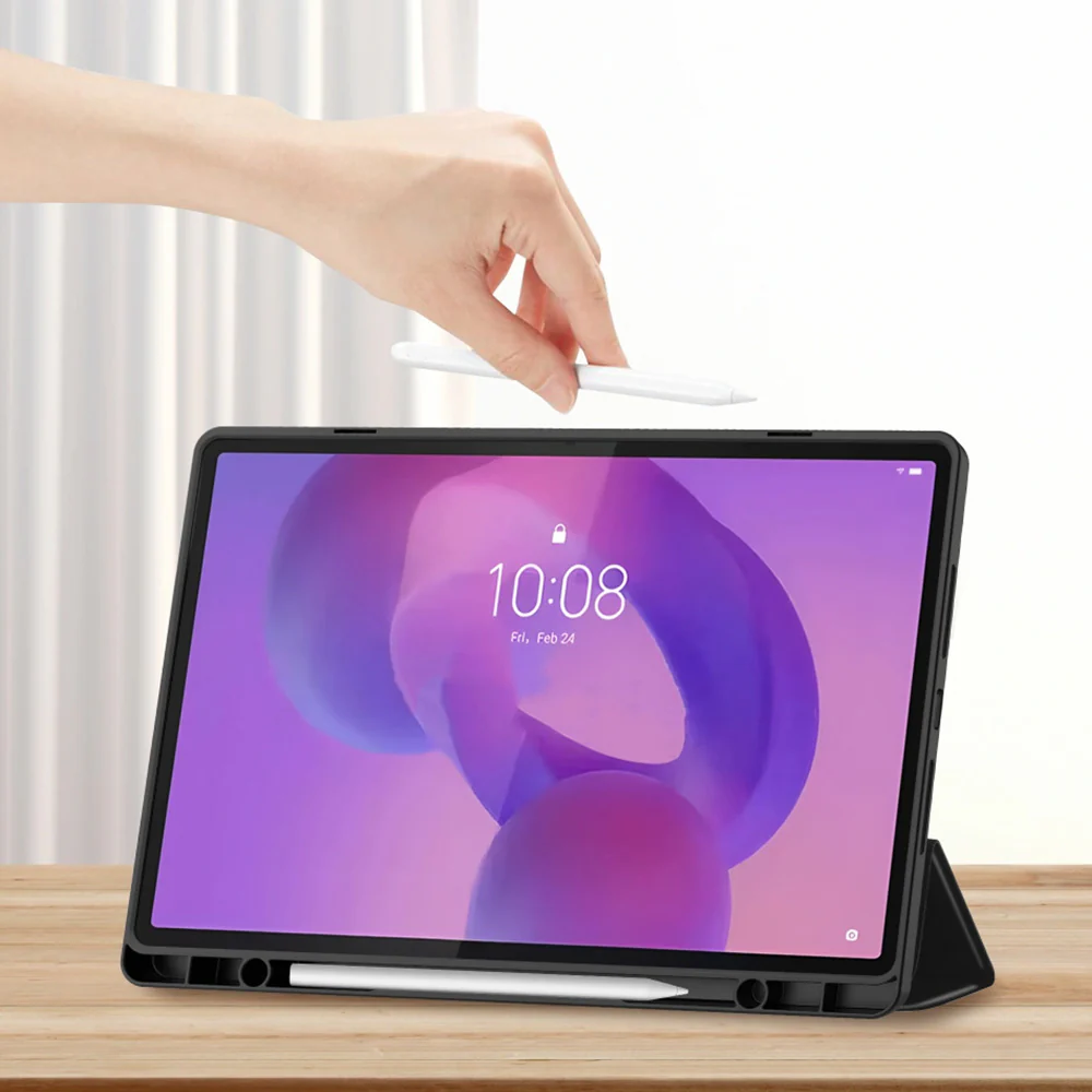 Schutzhülle mit Klappe für Lenovo Idea Tab Plus 12.1, Tech-Protect SC Pen, Schwarz - Image 10