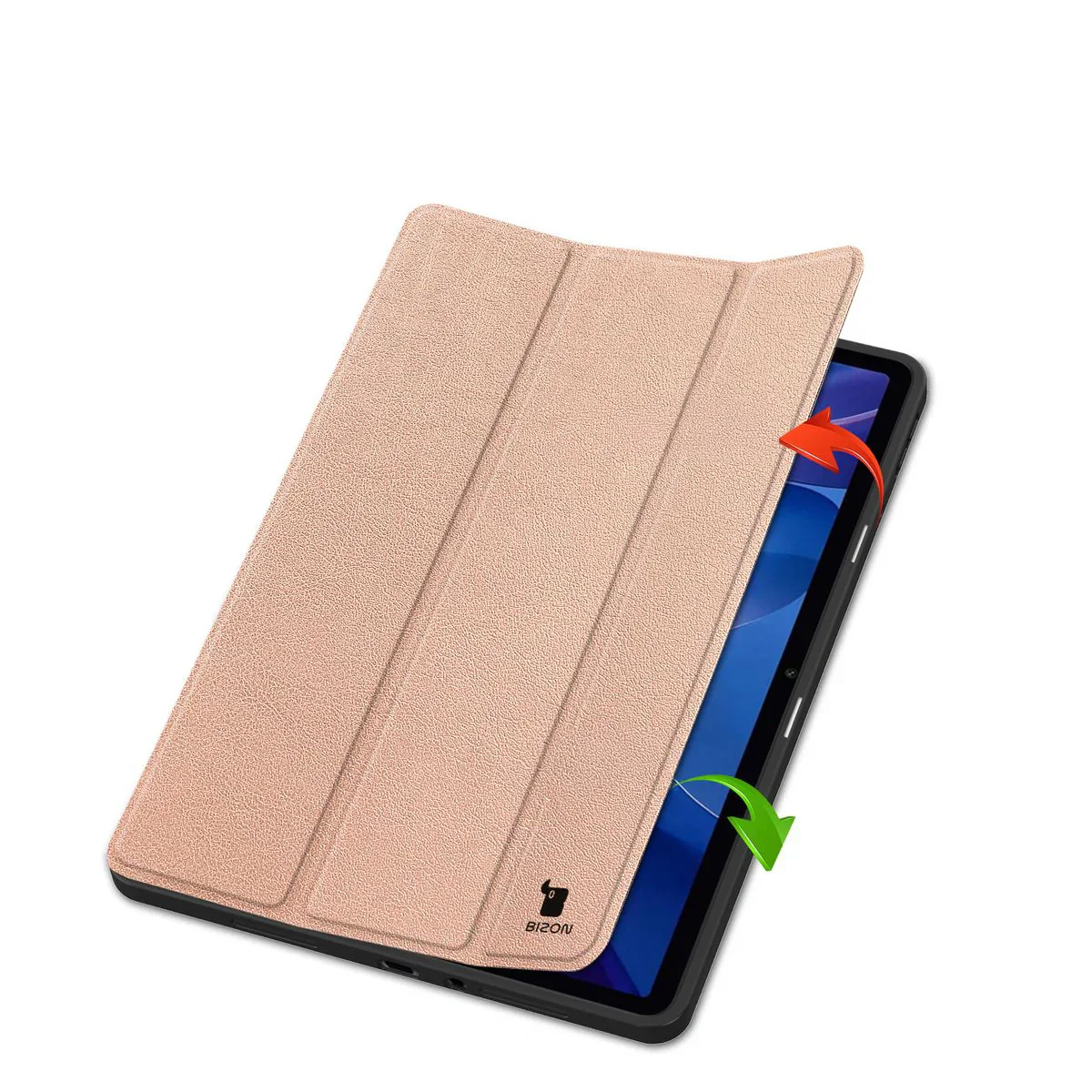 Schutzhülle mit Klappe für Xiaomi Redmi Pad 2, Bizon Case Tab Lizard, Rosegold - Image 2