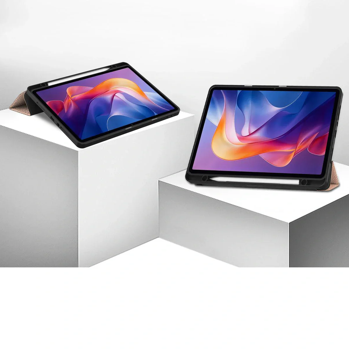 Schutzhülle mit Klappe für Xiaomi Redmi Pad 2, Bizon Case Tab Lizard, Rosegold - Image 5