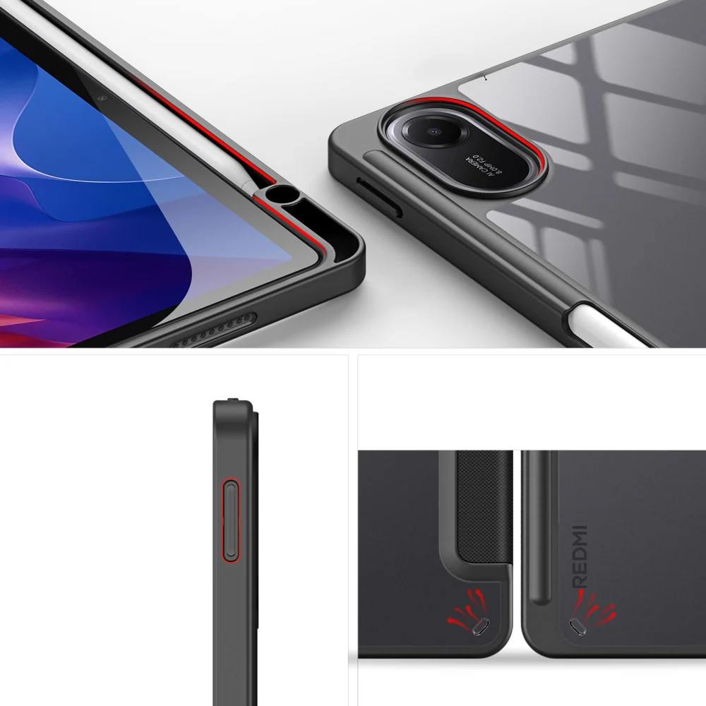 Schutzhülle mit Klappe für Xiaomi Redmi Pad 2, Dux Ducis Toby, Schwarz - Image 4