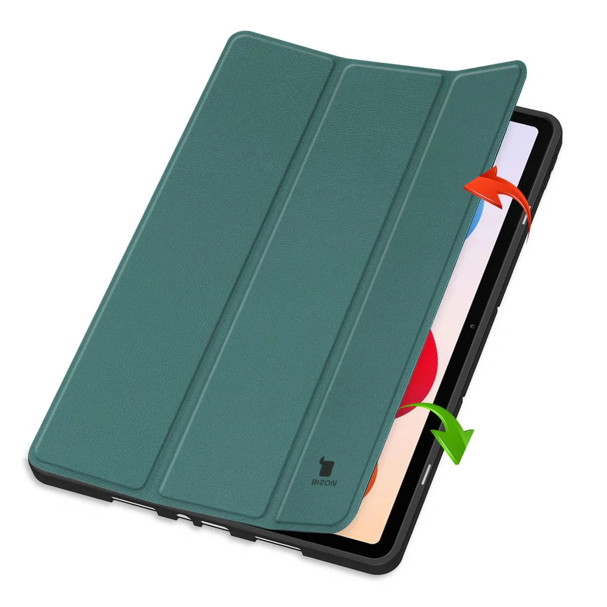 Schutzhülle mit Klappe für Xiaomi POCO Pad M1 / Redmi Pad 2 Pro, Bizon Case Tab Lizard, Dunkelgrün - Image 2