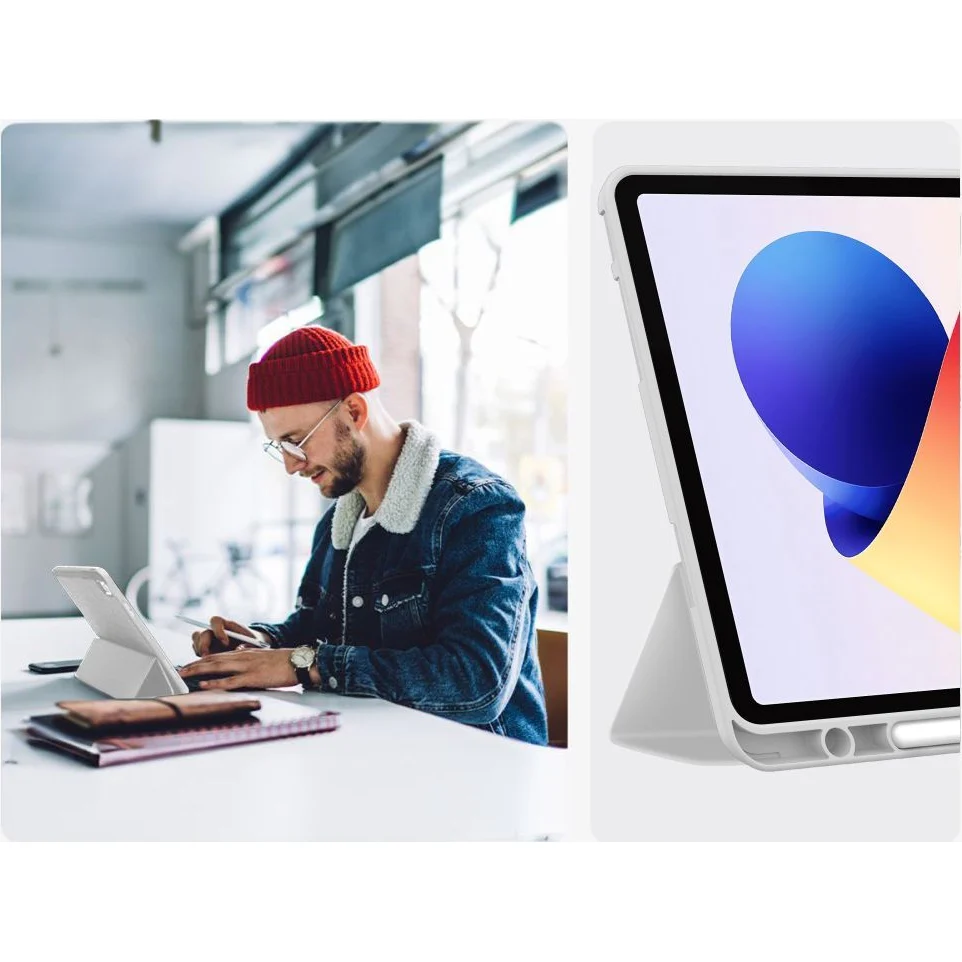 Schutzhülle mit Klappe für Xiaomi Redmi Pad 2 Pro, Tech-Protect SC Pen, Grau - Image 9