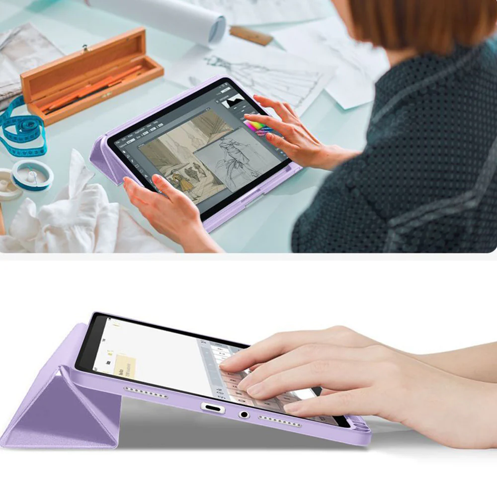 Schutzhülle mit Klappe für Xiaomi Redmi Pad 2, Tech-Protect SC Pen, Violett - Image 10