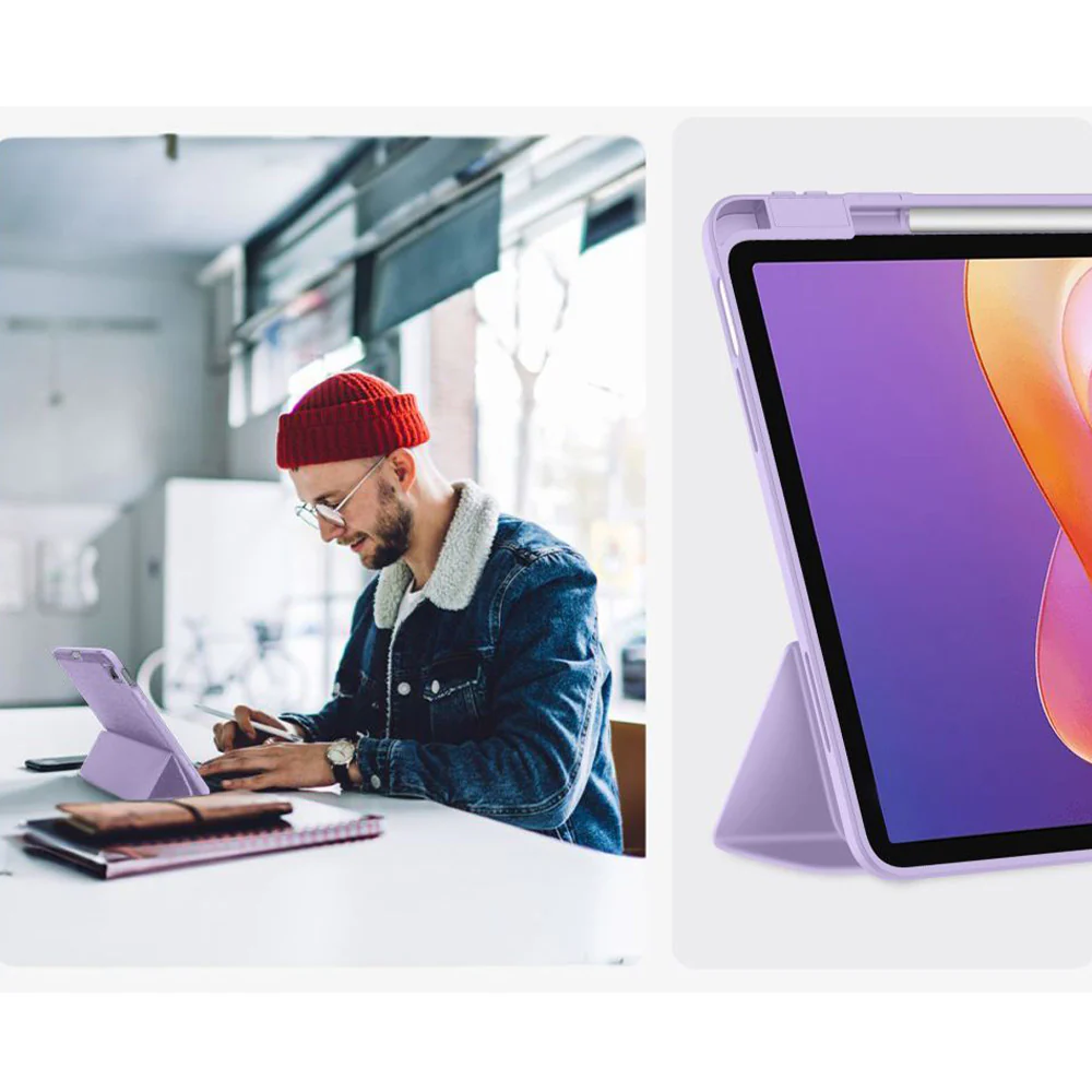 Schutzhülle mit Klappe für Xiaomi Redmi Pad 2, Tech-Protect SC Pen, Violett - Image 9