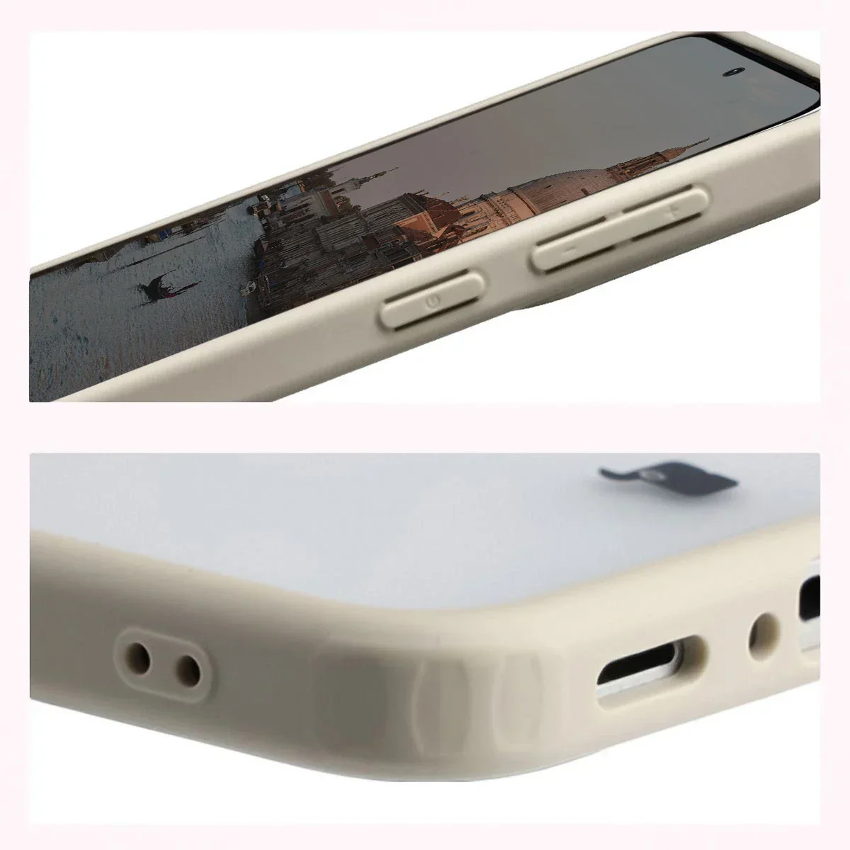 Schutzhülle mit Magnetring + gehärtetem Glas Bizon MatteO Pack für Galaxy A37 5G / A36 5G, Getönt-Beige - Image 6