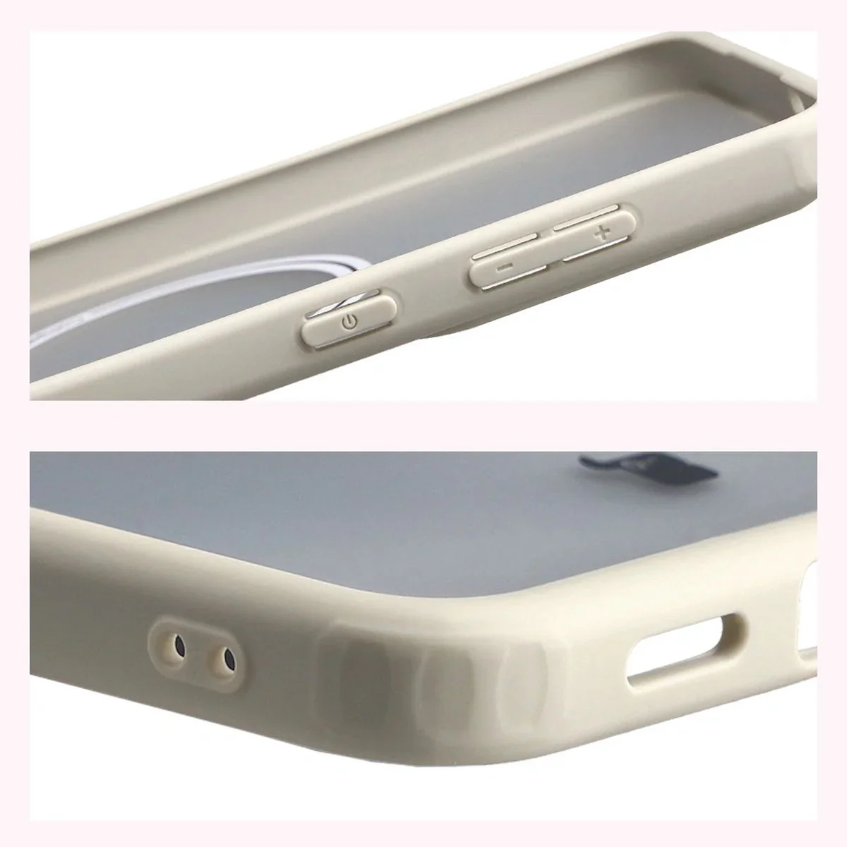 Schutzhülle mit Magnetring + gehärtetem Glas Bizon MatteO Pack für Galaxy S25 FE, Getönt-Beige - Image 6