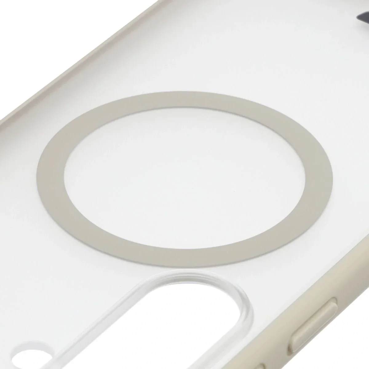 Schutzhülle mit Magnetring + gehärtetem Glas Bizon MatteO Pack für Galaxy S26 Plus, Getönt-Beige - Image 4