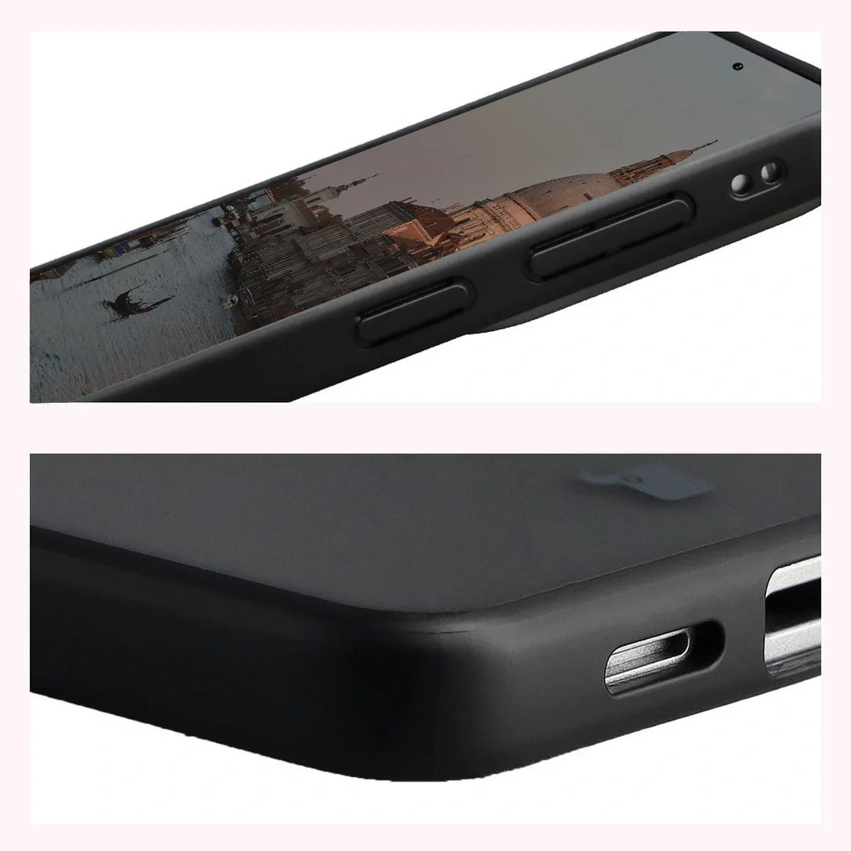 Schutzhülle mit Magnetring + gehärtetem Glas Bizon MatteO Pack für Galaxy S26 Plus, Getönt-Schwarz - Image 6