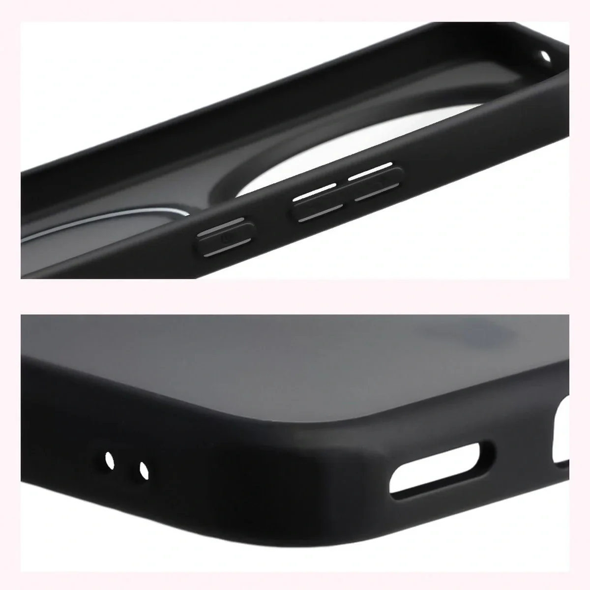 Schutzhülle mit Magnetring + gehärtetem Glas Bizon MatteO Pack für Honor Magic8 Lite, Getönt-Schwarz - Image 6