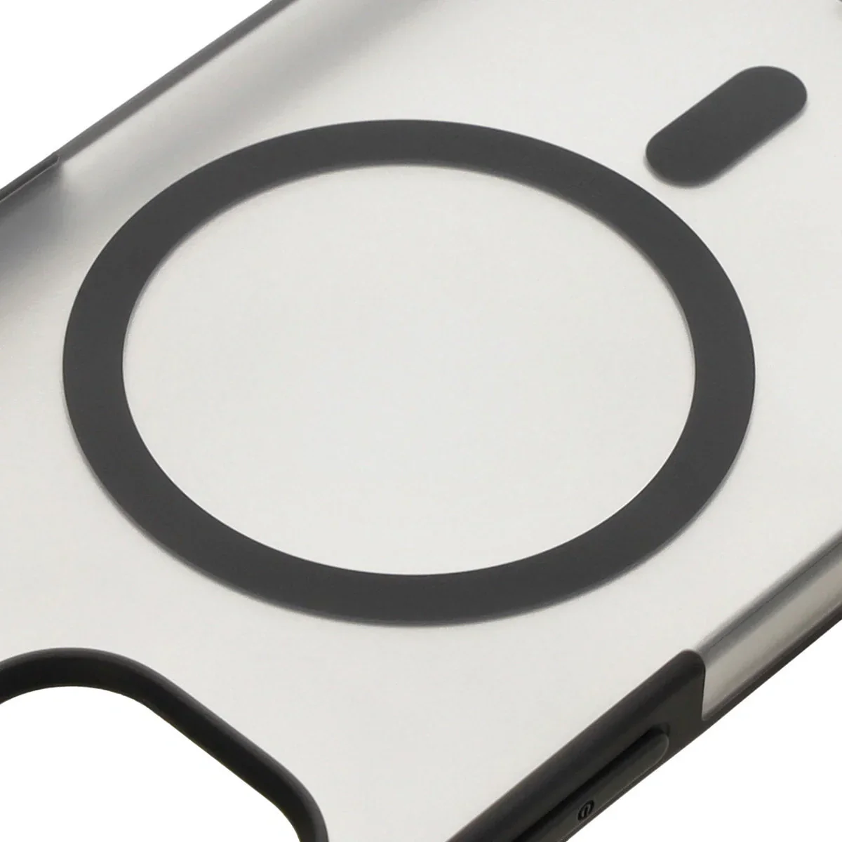 Schutzhülle mit Magnetring + gehärtetem Glas Bizon MatteO Pack für iPhone 14 / 13, Getönt-Schwarz - Image 4