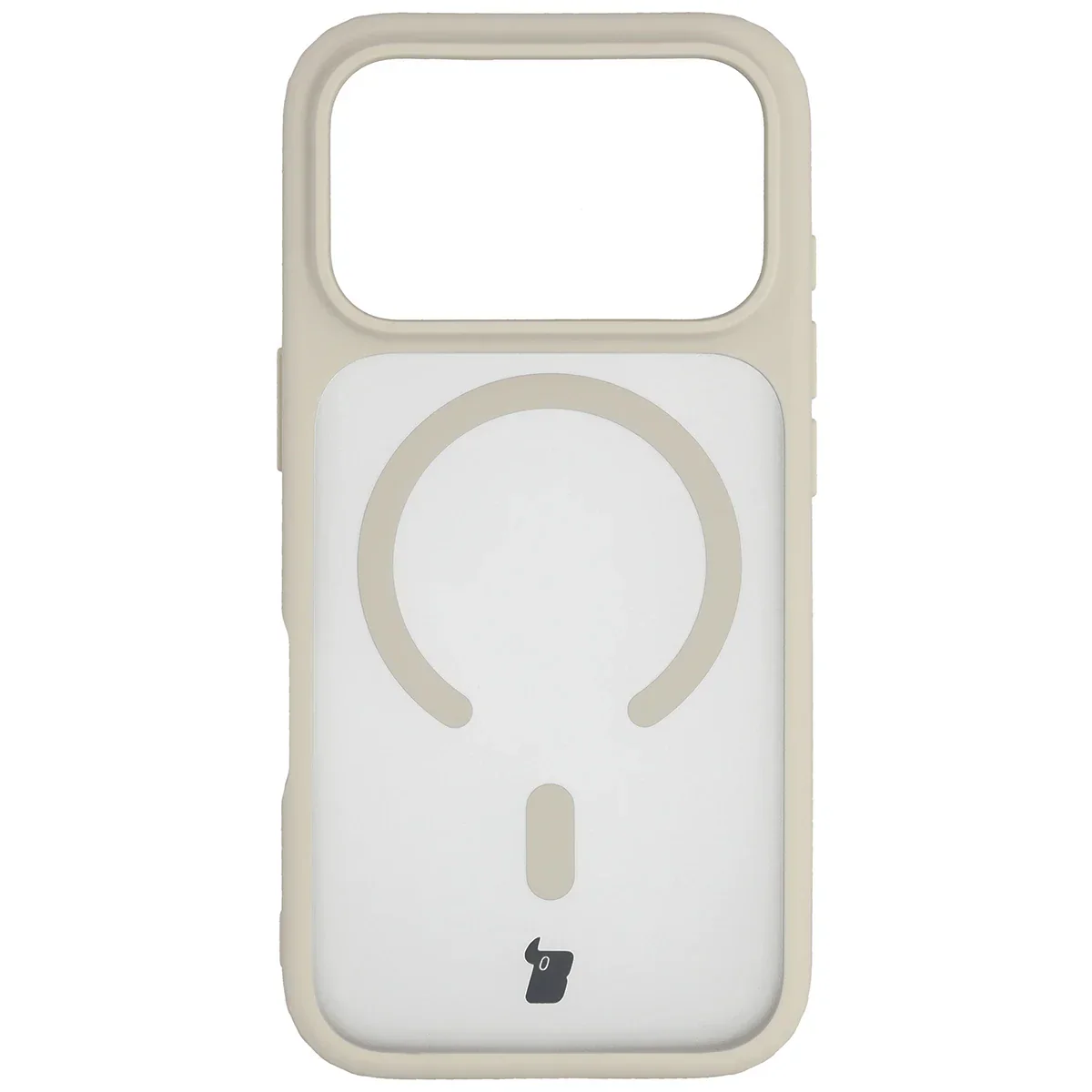 Schutzhülle mit Magnetring + gehärtetem Glas Bizon MatteO Pack für iPhone 17 Pro, Getönt-Beige - Image 2