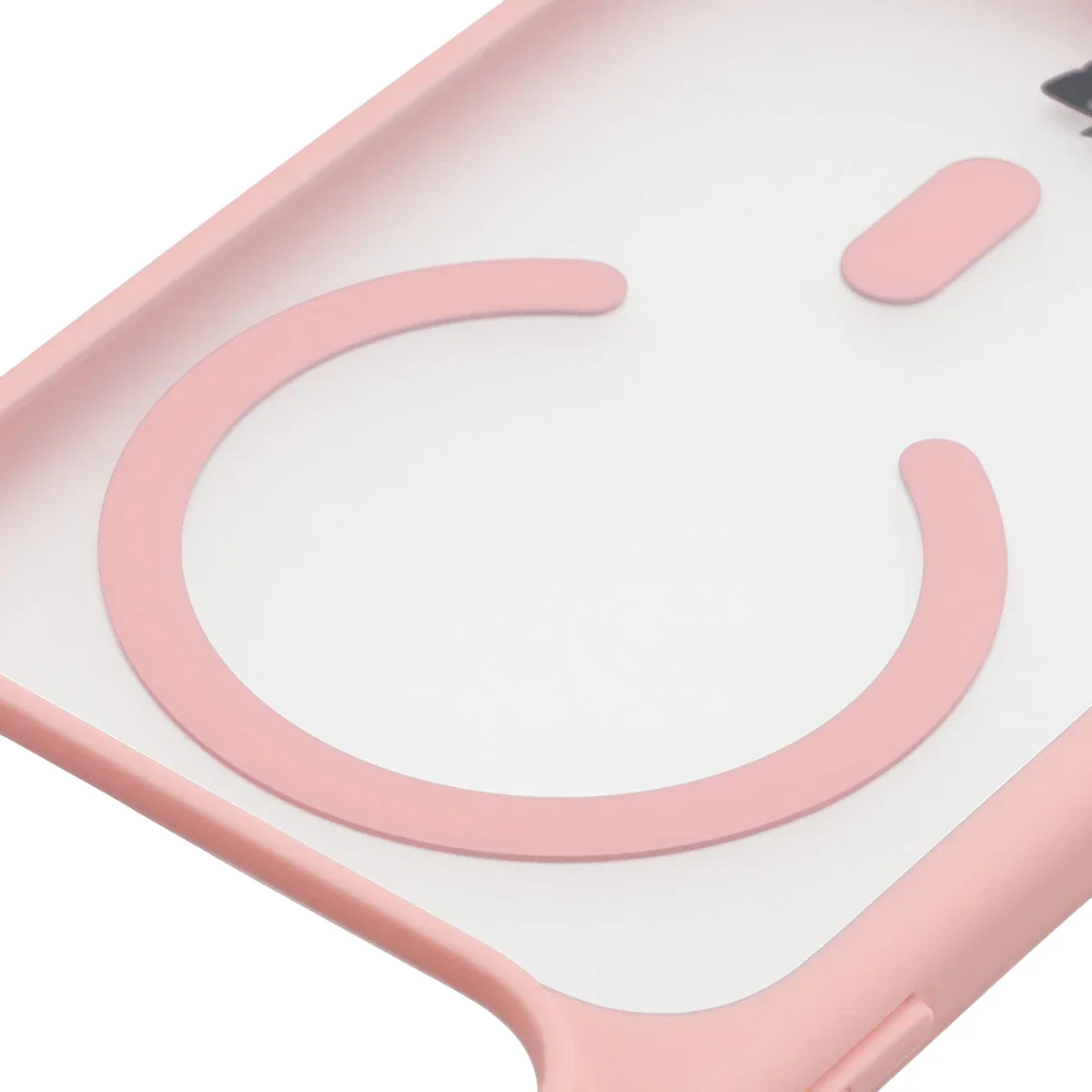 Schutzhülle mit Magnetring + gehärtetem Glas Bizon MatteO Pack für iPhone 17 Pro, Getönt-Hellrosa - Image 4