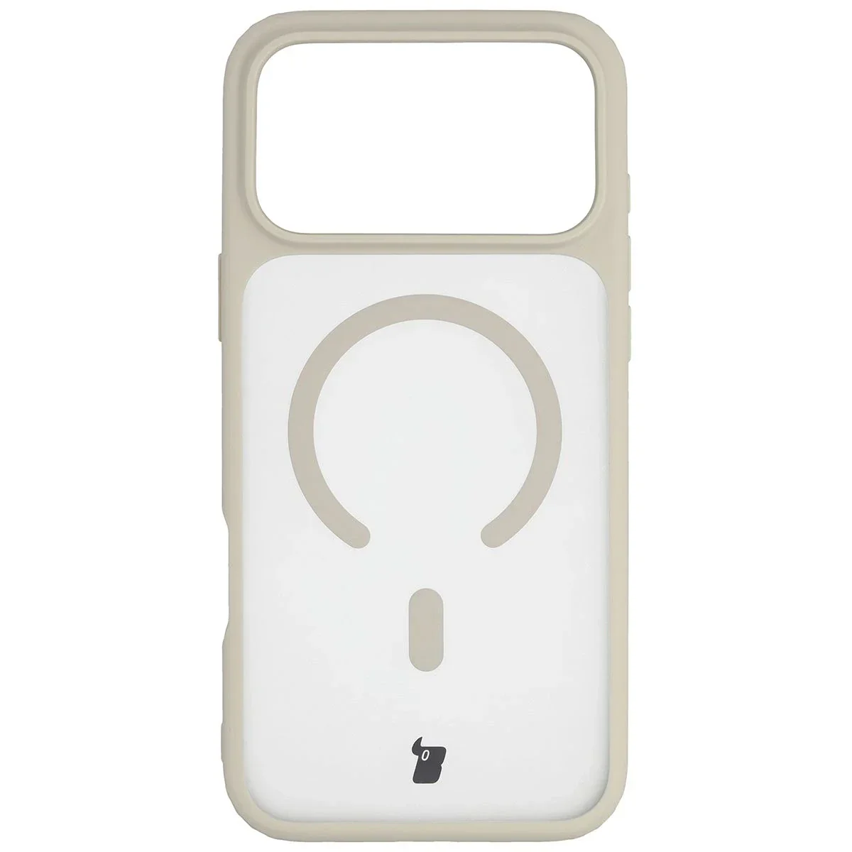 Schutzhülle mit Magnetring + gehärtetem Glas Bizon MatteO Pack für iPhone 17 Pro Max, Getönt-Beige - Image 2