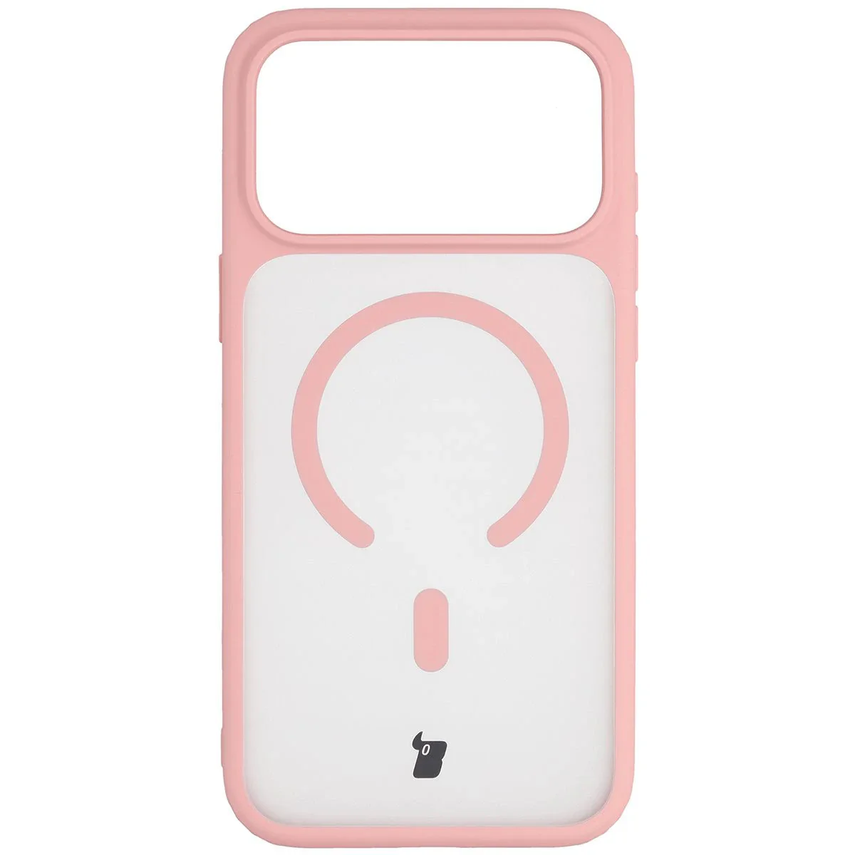 Schutzhülle mit Magnetring + gehärtetem Glas Bizon MatteO Pack für iPhone 17 Pro Max, Getönt-Hellrosa - Image 2