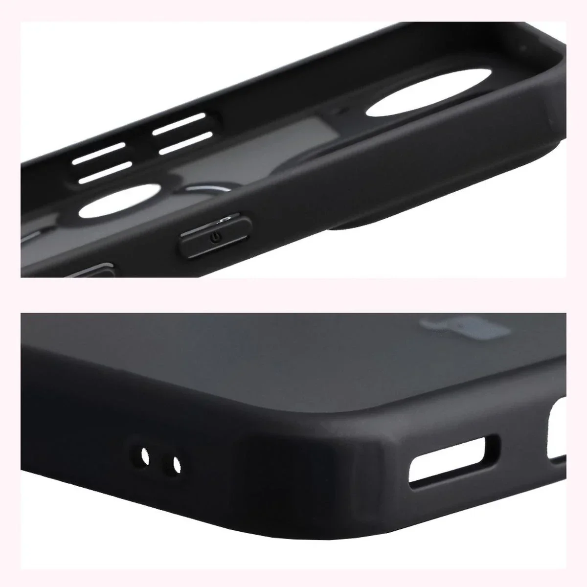 Schutzhülle mit Magnetring + gehärtetem Glas Bizon MatteO Pack für Nothing Phone (3), Getönt-Schwarz - Image 6