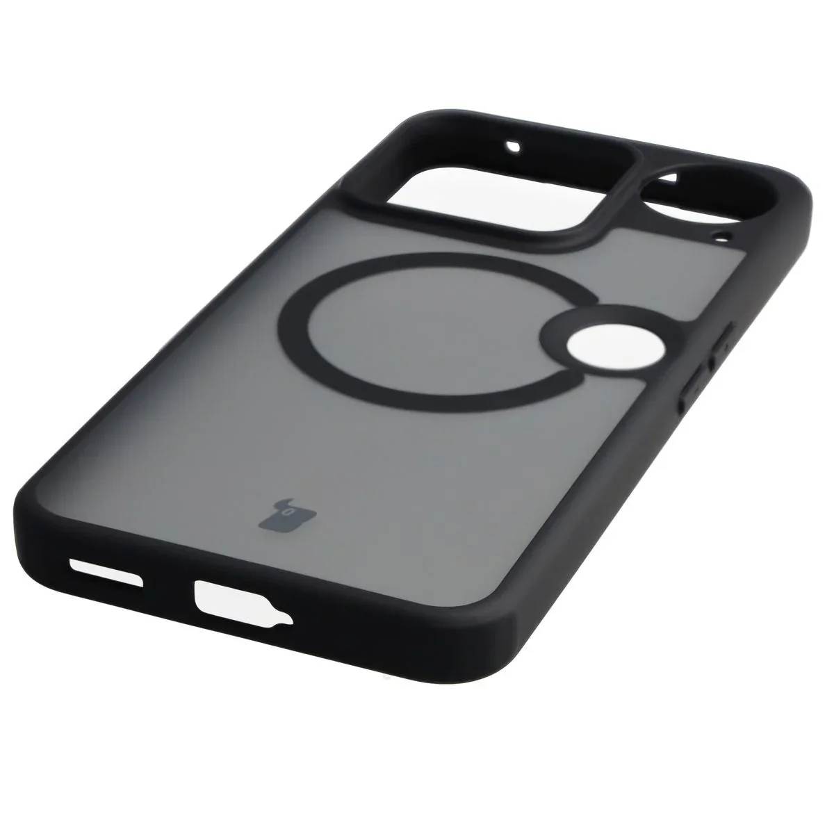 Schutzhülle mit Magnetring + gehärtetem Glas Bizon MatteO Pack für Nothing Phone (3), Getönt-Schwarz - Image 7