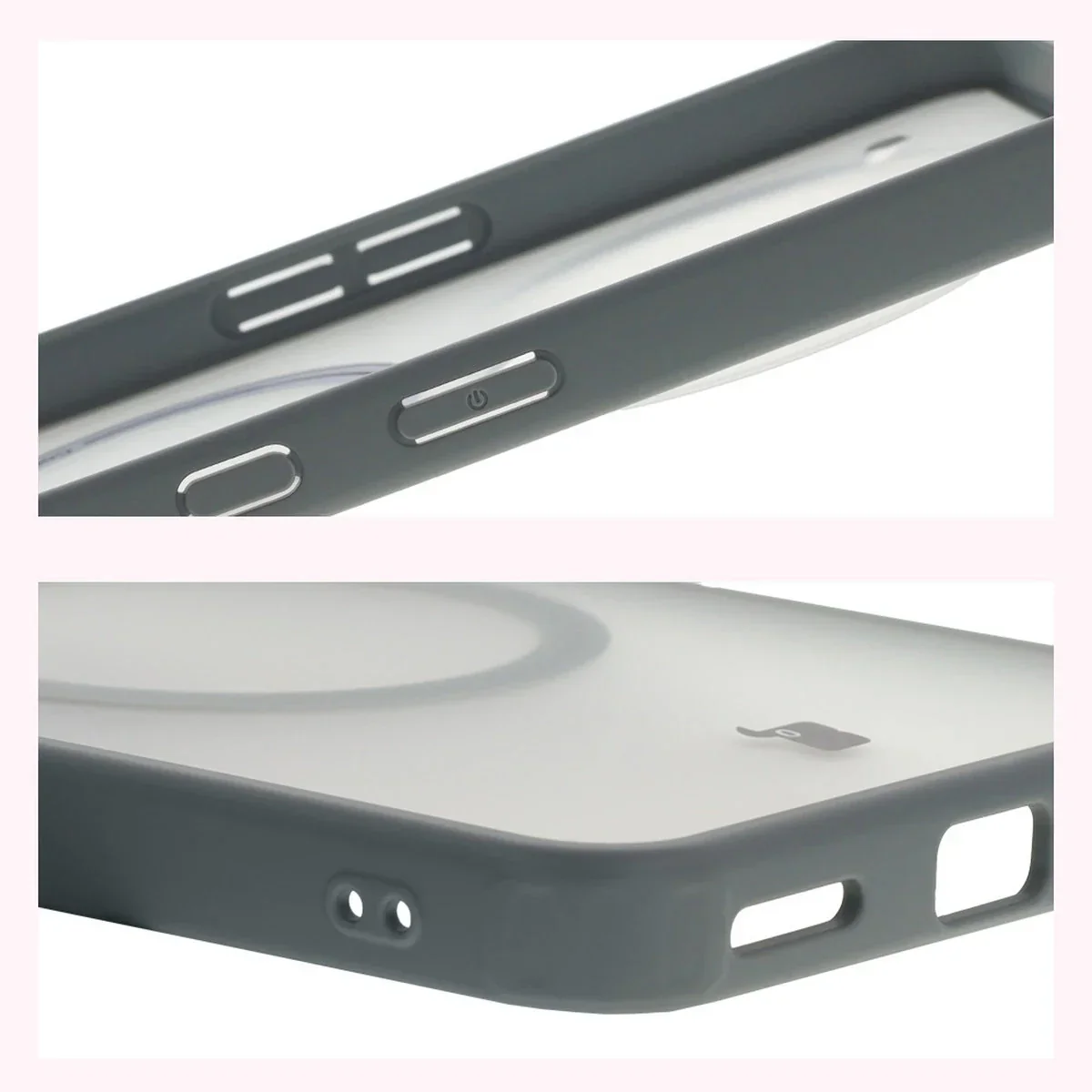 Schutzhülle mit Magnetring + gehärtetem Glas Bizon MatteO Pack für Nothing Phone (3a) Pro, Getönt-Grau - Image 6