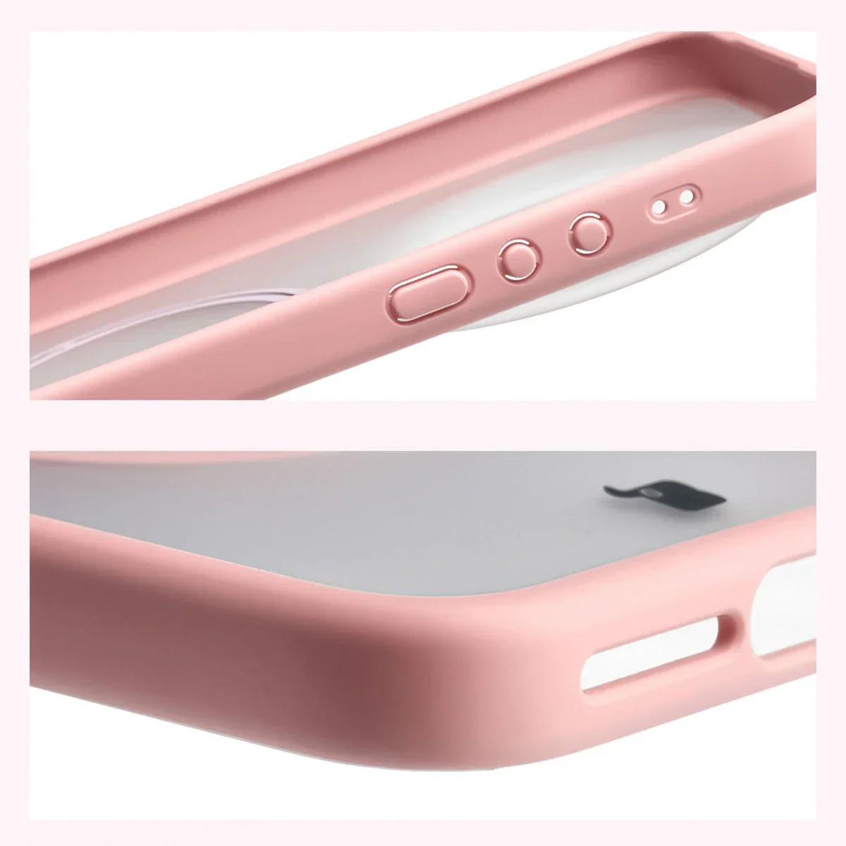 Schutzhülle mit Magnetring + gehärtetem Glas Bizon MatteO Pack für Xiaomi 17 Ultra, Getönt-Hellrosa - Image 6