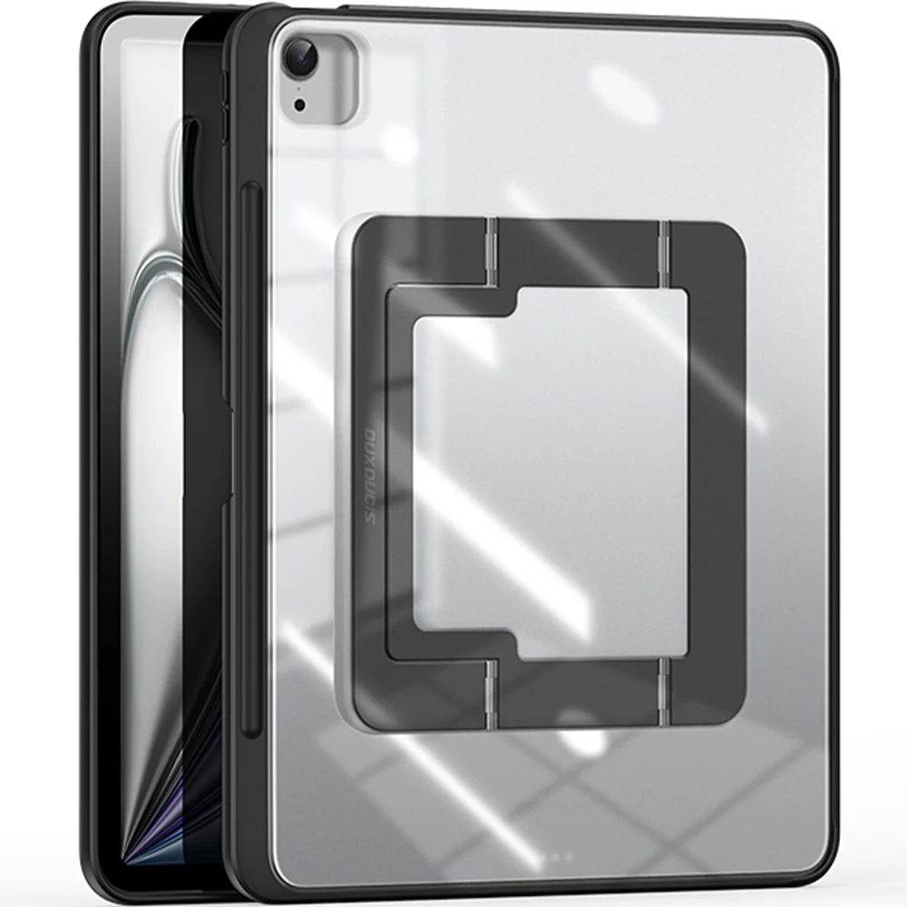 Schutzhülle mit Ständer für iPad Air 13" M4/M3/M2, Dux Ducis Axis, Transparent-Schwarz - Image 2