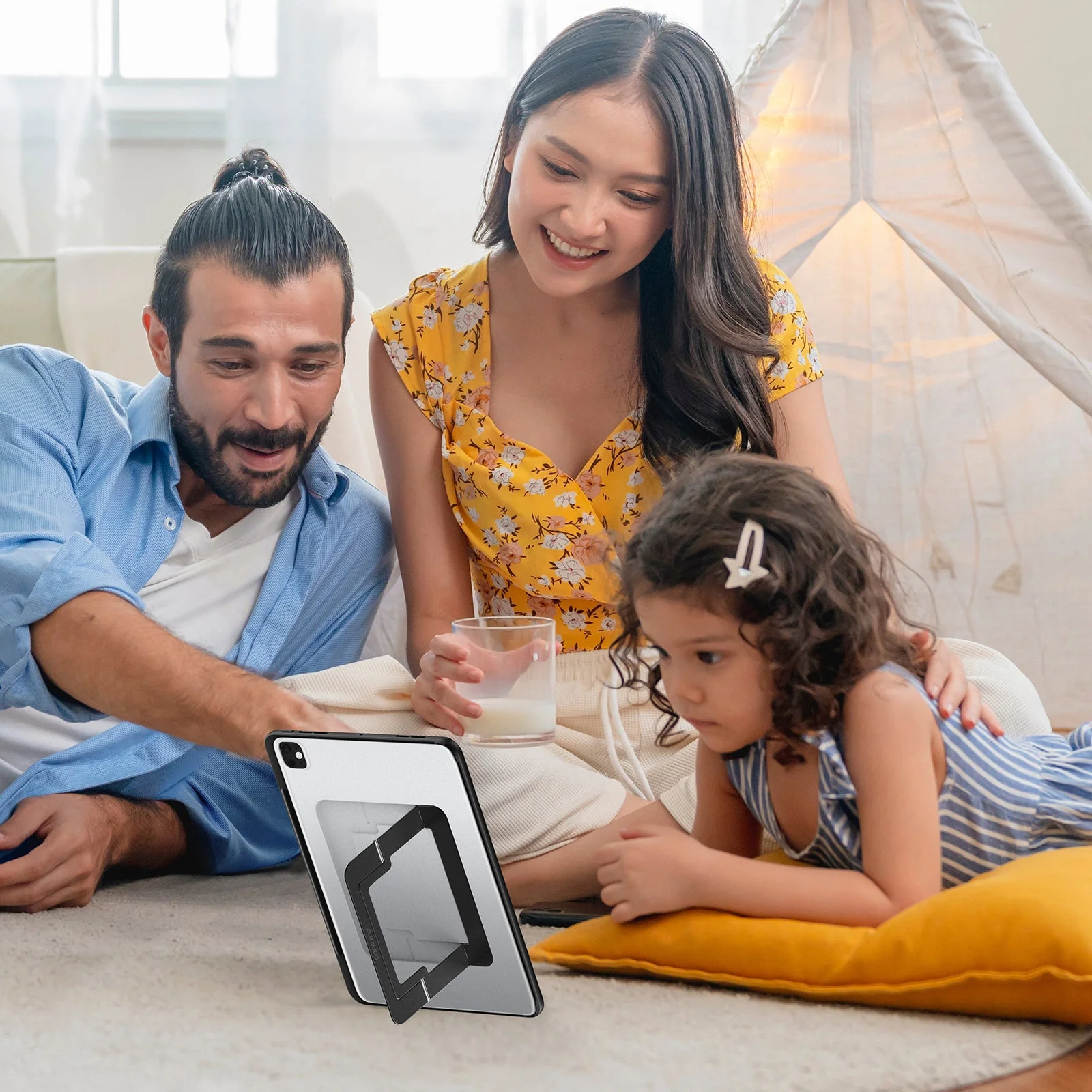Schutzhülle mit Ständer für iPad Pro 11 M5 2025 / Pro 11" M4 2024, Dux Ducis Axis, Transparent-Schwarz - Image 15
