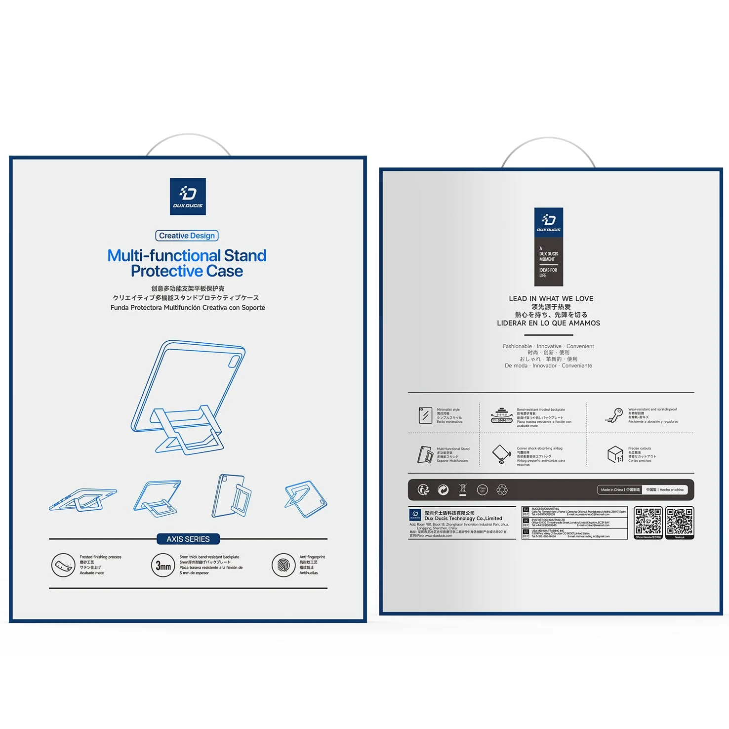 Schutzhülle mit Ständer für iPad Pro 11 M5 2025 / Pro 11" M4 2024, Dux Ducis Axis, Transparent-Schwarz - Image 16