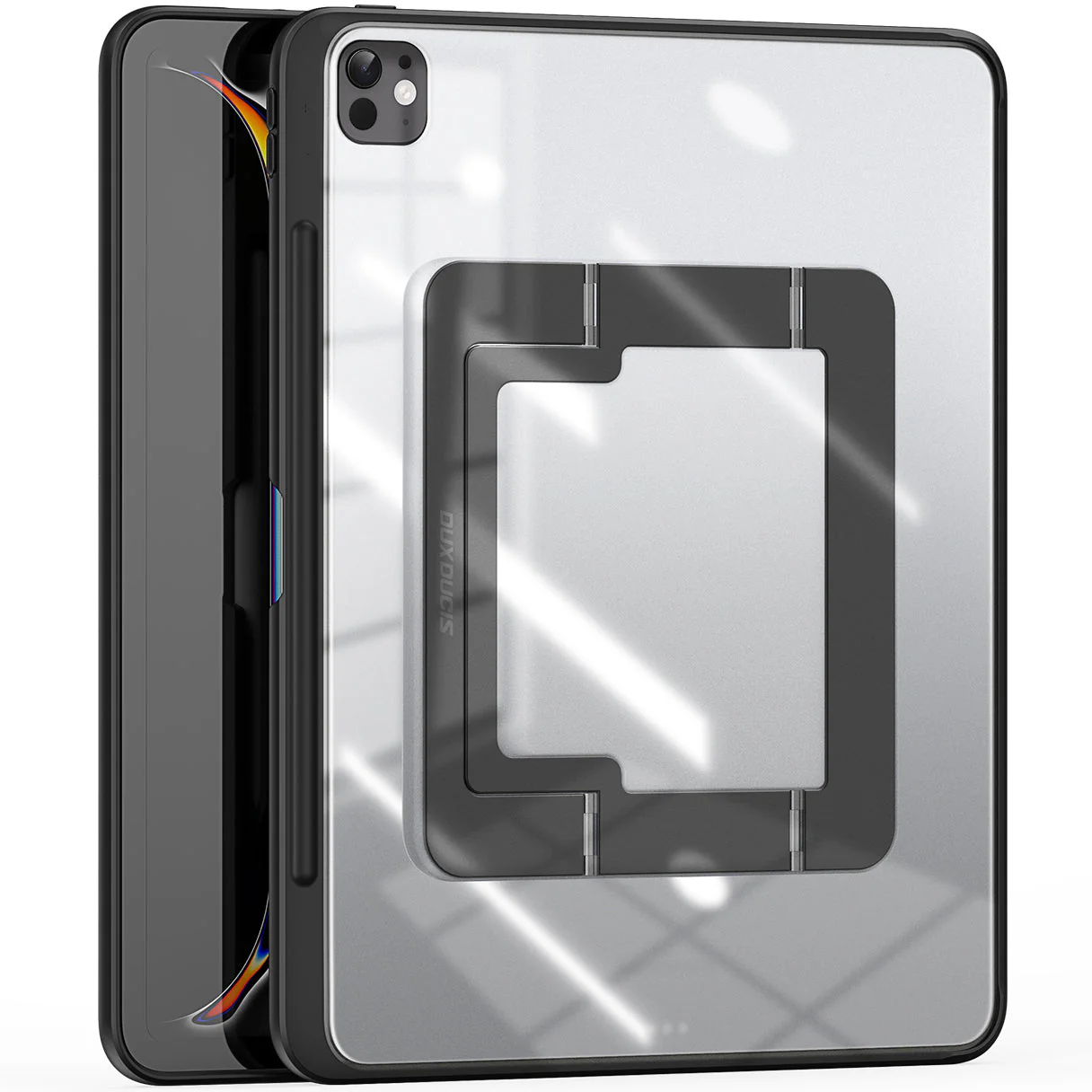 Schutzhülle mit Ständer für iPad Pro 11 M5 2025 / Pro 11" M4 2024, Dux Ducis Axis, Transparent-Schwarz - Image 4