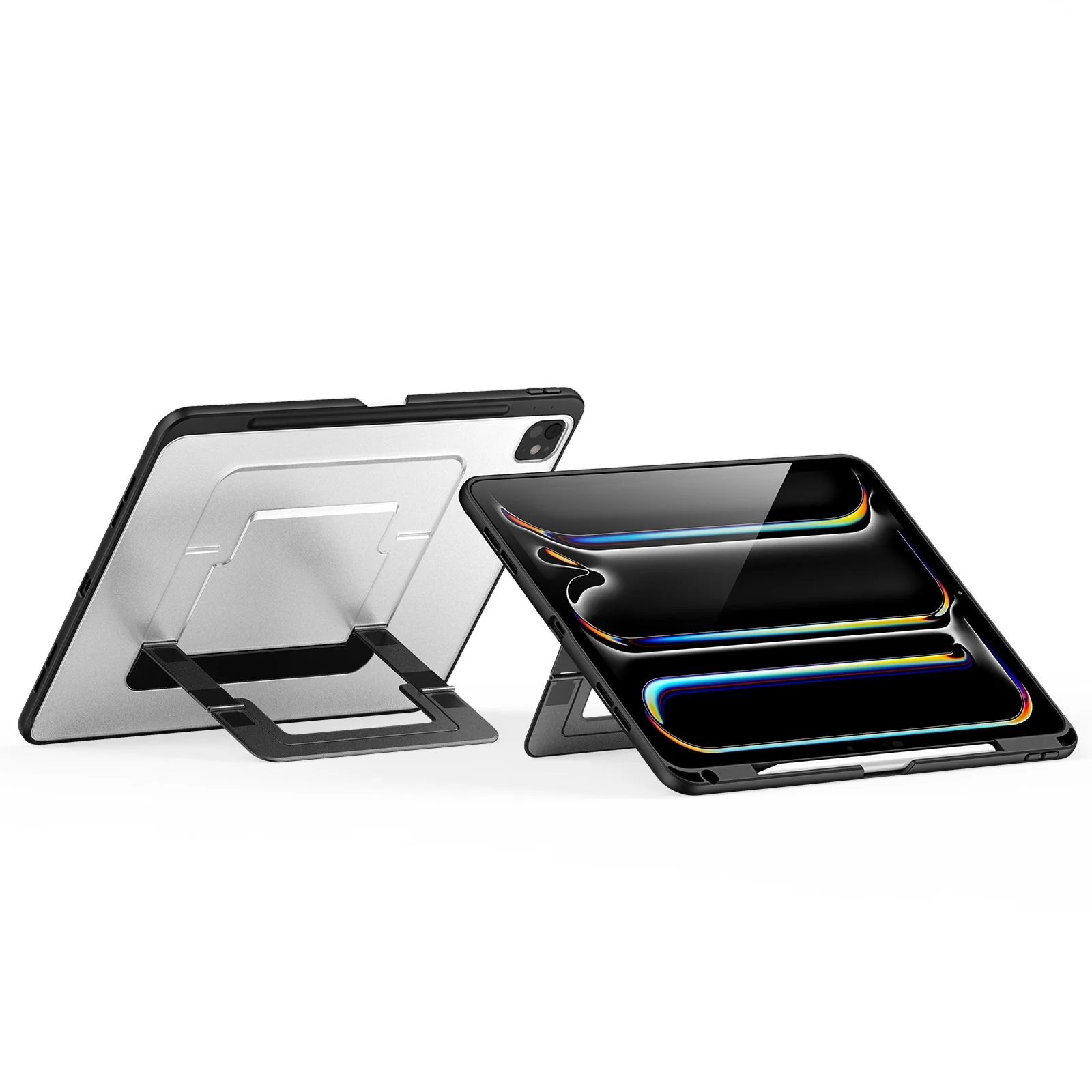 Schutzhülle mit Ständer für iPad Pro 11 M5 2025 / Pro 11" M4 2024, Dux Ducis Axis, Transparent-Schwarz - Image 6