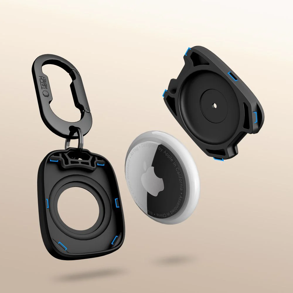 Schutzhülle / Schlüsselanhänger für Apple AirTag, Tech-Protect Velar, Schwarz - Image 3