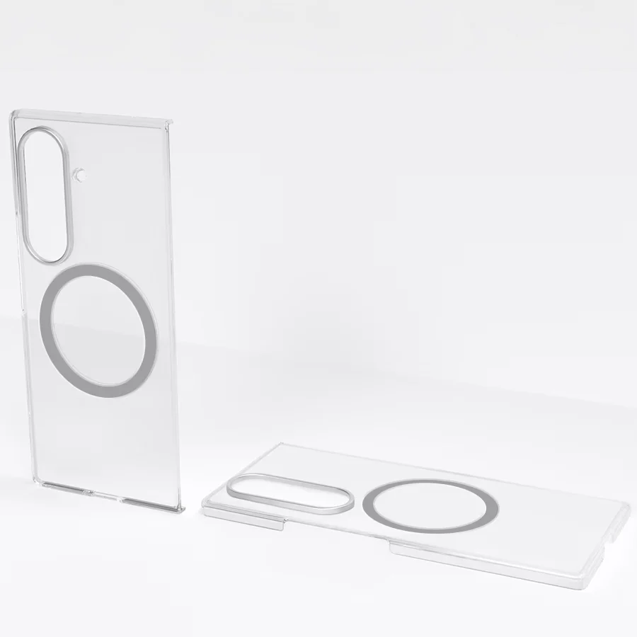 Schutzhülle + Schutzfolie für Galaxy Z Fold7, Samsung Clear Magnet Case, Transparent - Image 4