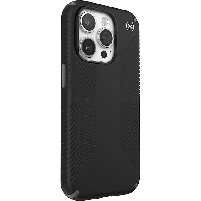 Schutzhülle Speck Presidio2 Grip für Apple iPhone 15 Pro, Schwarz und Grau - Image 4