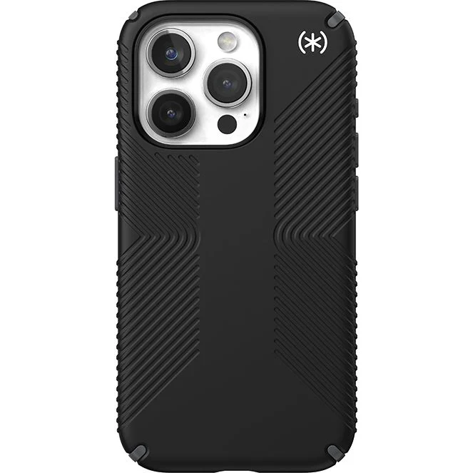 Schutzhülle Speck Presidio2 Grip für Apple iPhone 15 Pro, Schwarz und Grau - Image 7
