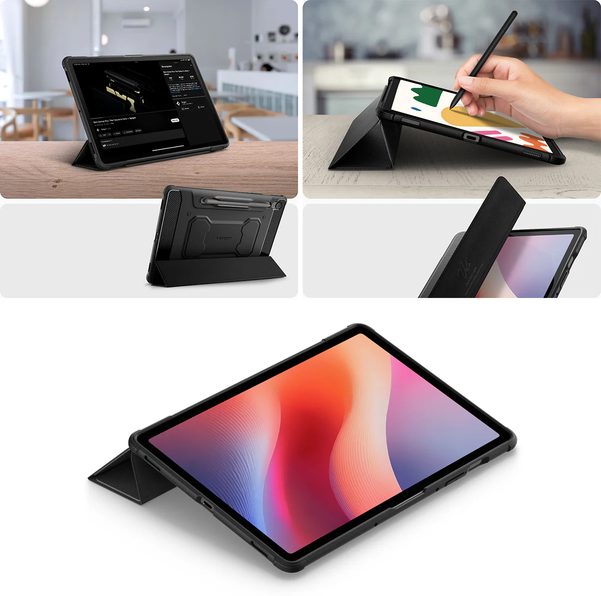 Schutzhülle Spigen Rugged Armor Pro für Galaxy Tab S10 FE / Tab S9, Schwarz - Image 16