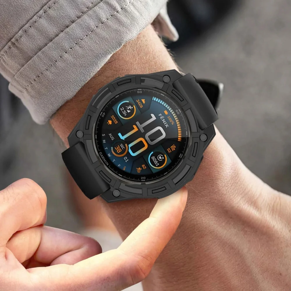 Schutzhülle Tech-Protect Defense Air für Garmin Fenix 7 / 7 Pro, Schwarz - Image 3