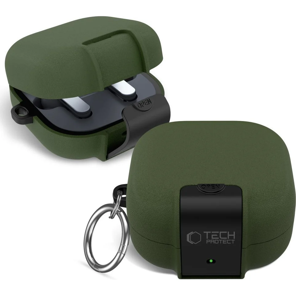 Schutzhülle Tech-Protect Slim Hook für Samsung Galaxy Buds 4 / 4 Pro, Grün