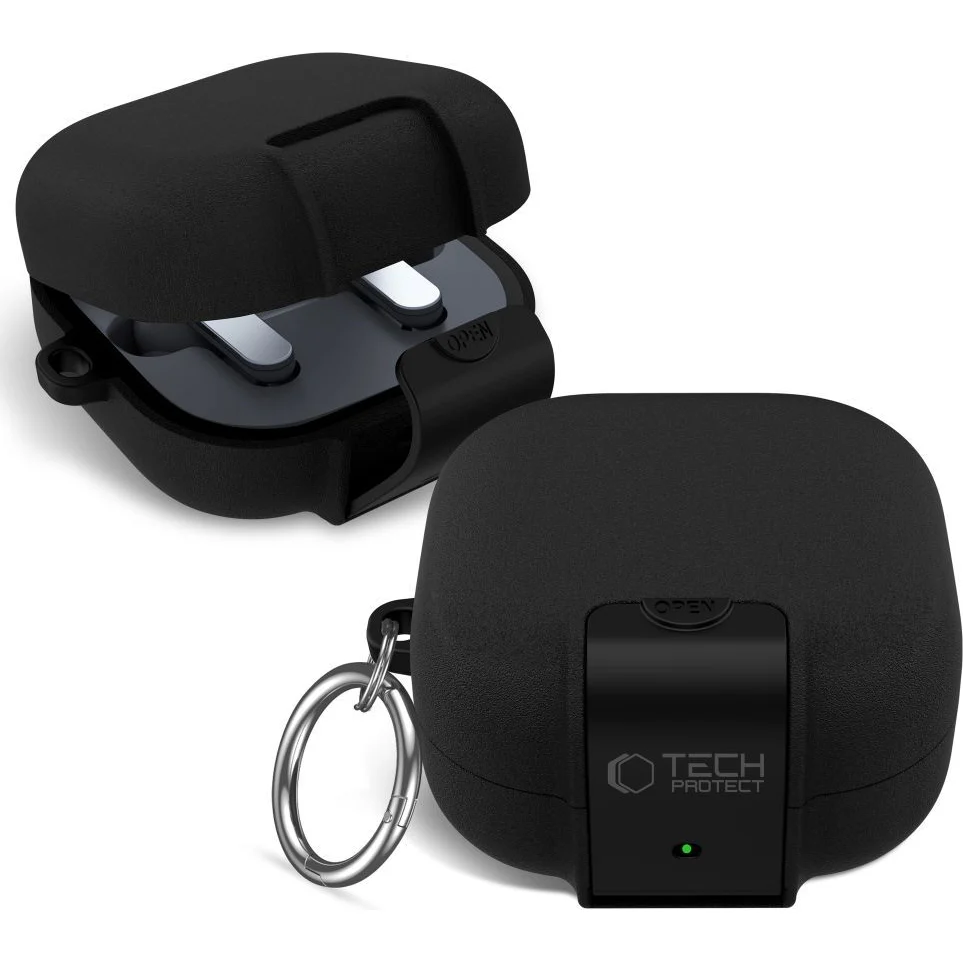 Schutzhülle Tech-Protect Slim Hook für Samsung Galaxy Buds 4 / 4 Pro, Schwarz - Image 3