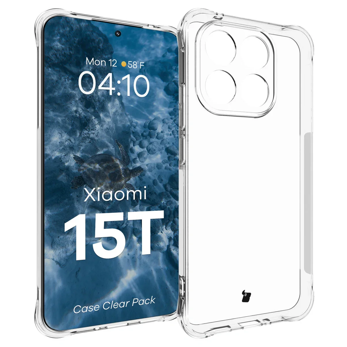 Schutzhülle + 2x gehärtetes Glas für Xiaomi 15T, Bizon Case Clear Pack, Transparent - Image 3