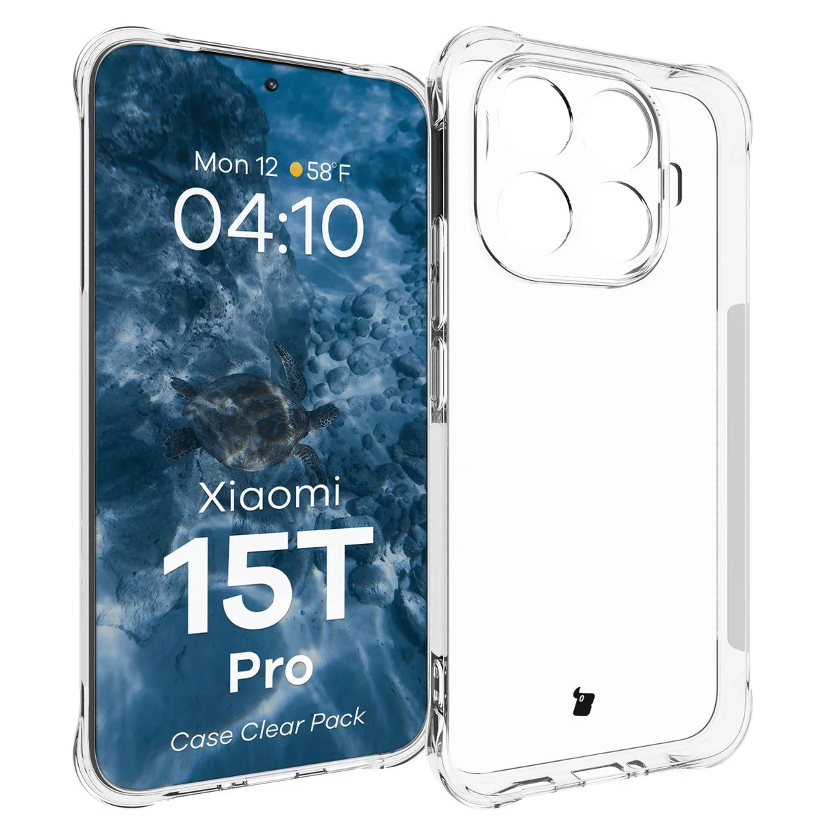 Schutzhülle + 2x gehärtetes Glas für Xiaomi 15T Pro, Bizon Case Clear Pack, Transparent - Image 3