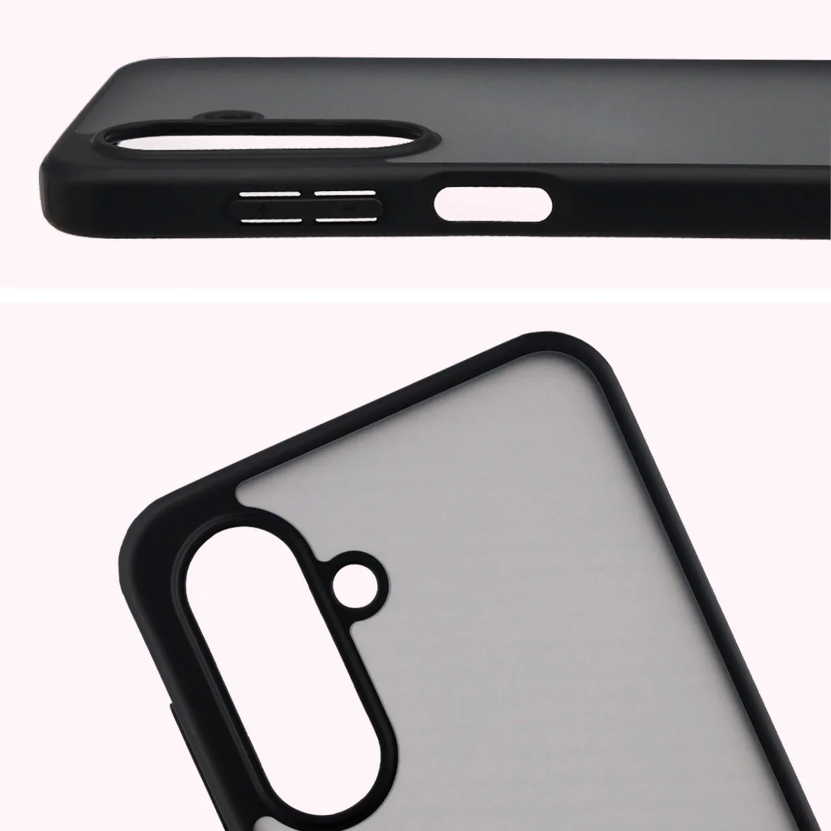 Schutzhülle + gehärtetem Glas Bizon Angelo Pack für Galaxy A17 5G, Getönte mit schwarzem Rahmen - Image 4