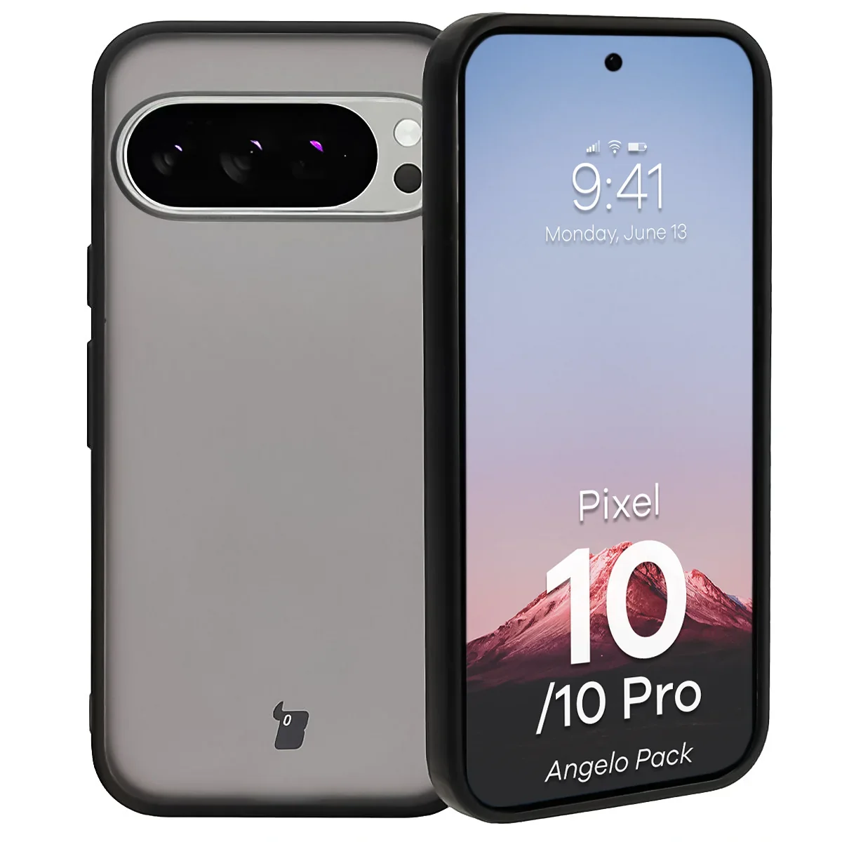 Schutzhülle + gehärtetem Glas Bizon Angelo Pack für Google Pixel 10 / 10 Pro, Getönte mit schwarzem Rahmen - Image 3