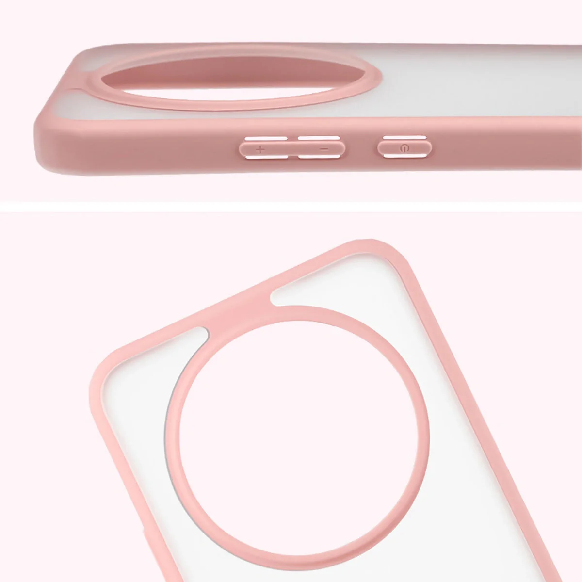 Schutzhülle + gehärtetem Glas Bizon Angelo Pack für Honor Magic8 Lite, Getönte mit hellrosem Rahmen - Image 4
