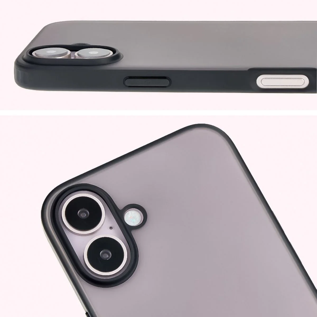 Schutzhülle + gehärtetem Glas Bizon Angelo Pack für iPhone 16, Getönte mit schwarzem Rahmen - Image 4