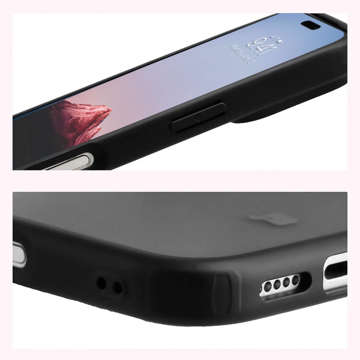 Schutzhülle + gehärtetem Glas Bizon Angelo Pack für iPhone 17 Pro, Getönte mit schwarzem Rahmen - Image 5