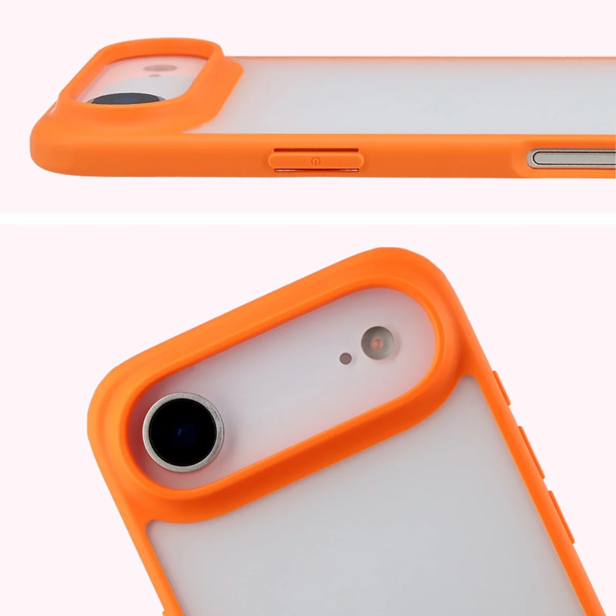Schutzhülle + gehärtetem Glas Bizon Angelo Pack für iPhone Air, Getönte mit orangefarbenem Rahmen - Image 4