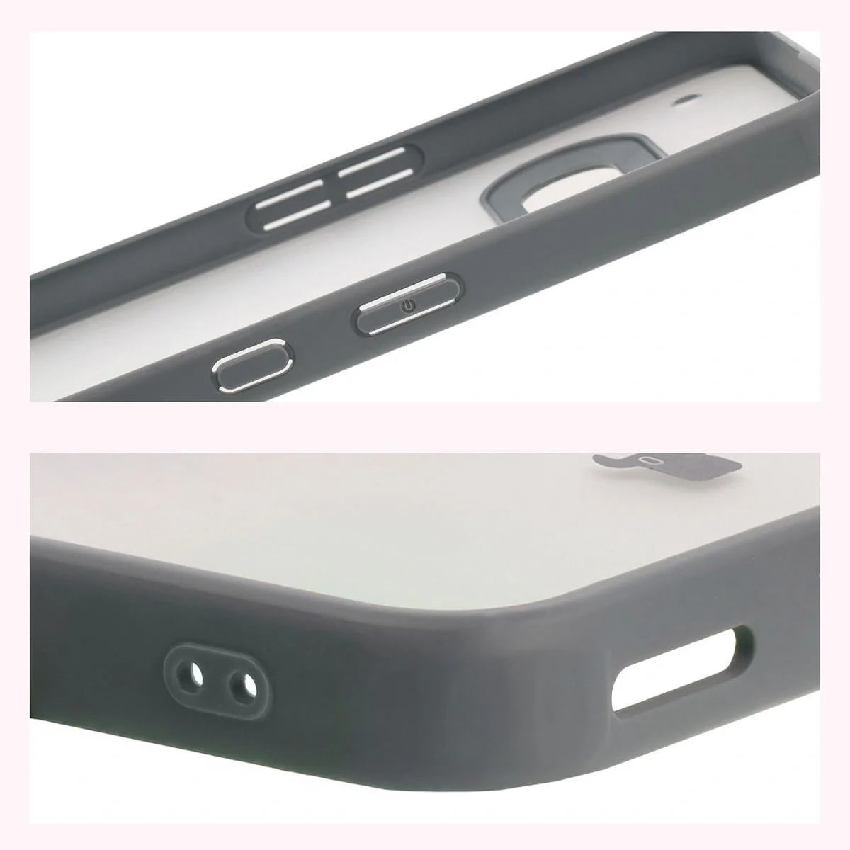 Schutzhülle + gehärtetem Glas Bizon Angelo Pack für Nothing Phone (3a), Getönte mit grauem Rahmen - Image 5