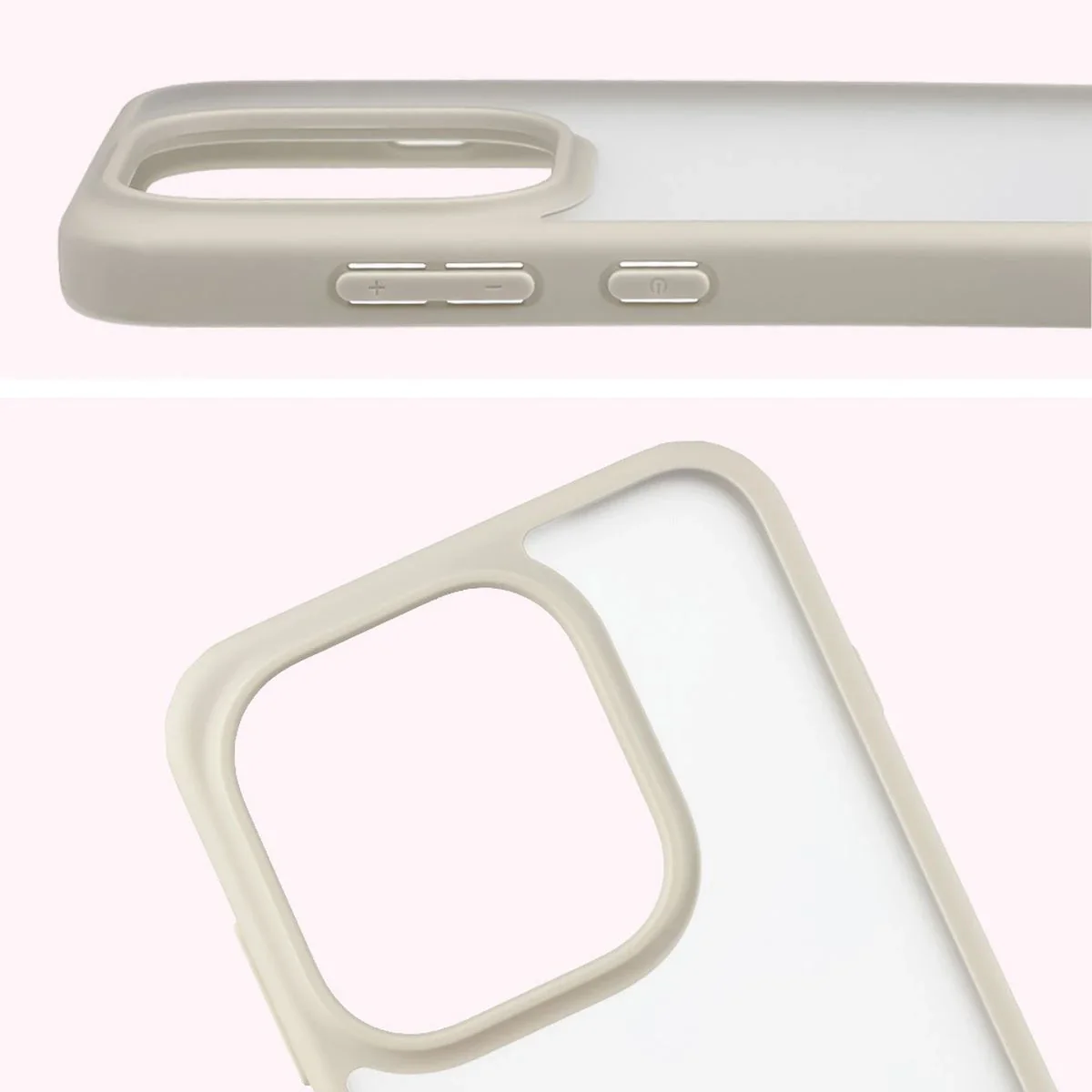 Schutzhülle + gehärtetem Glas Bizon Angelo Pack für Oppo Find X9, Getönte mit beigem Rahmen - Image 4