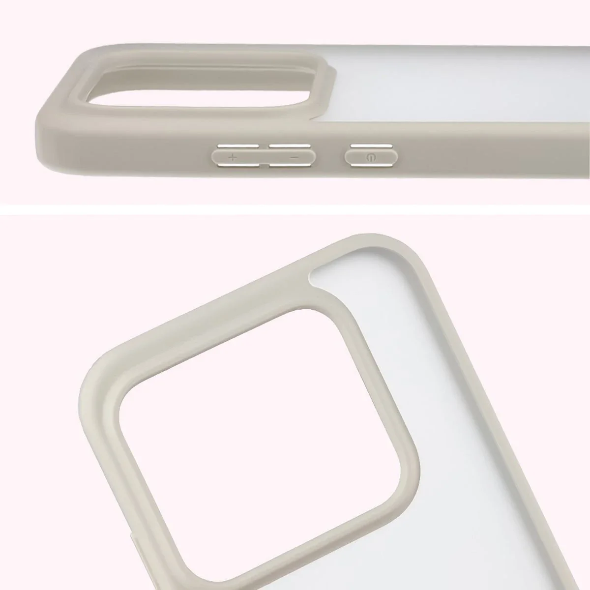 Schutzhülle + gehärtetem Glas Bizon Angelo Pack für Realme GT 8 Pro, Getönte mit beigem Rahmen - Image 4