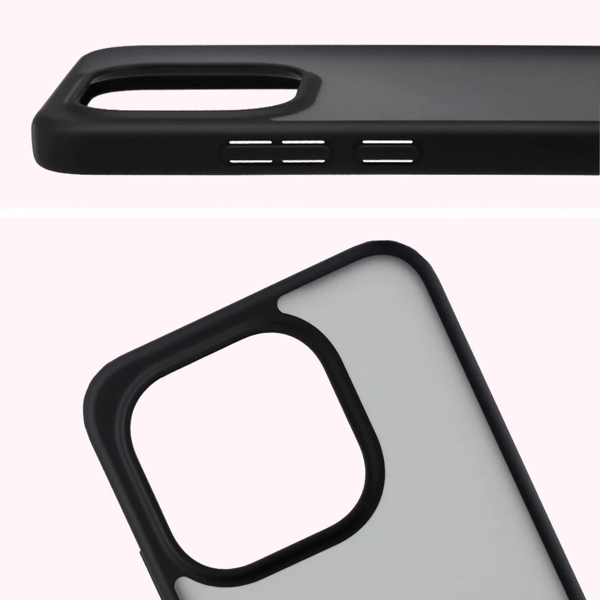 Schutzhülle + gehärtetem Glas Bizon Angelo Pack für Xiaomi 15T, Getönte mit schwarzem Rahmen - Image 4