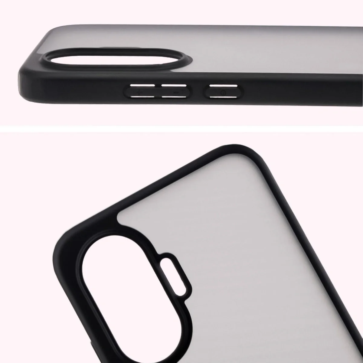 Schutzhülle + gehärtetem Glas Bizon Angelo Pack für Xiaomi POCO F7, Getönte mit schwarzem Rahmen - Image 4
