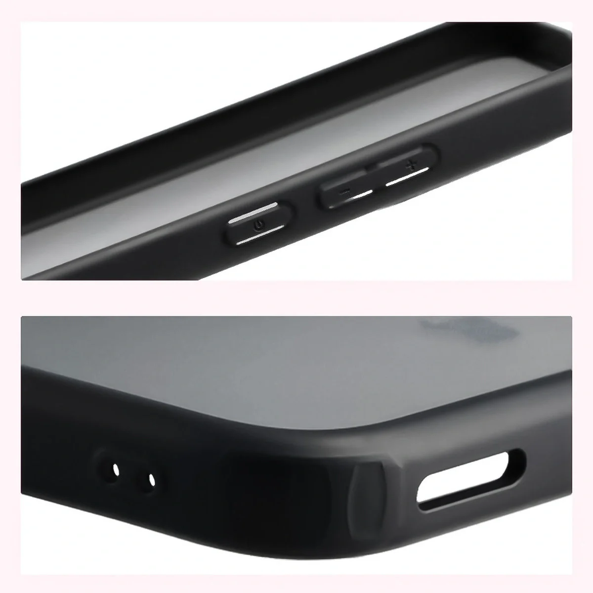 Schutzhülle + gehärtetem Glas Bizon Angelo Pack für Xiaomi POCO F7, Getönte mit schwarzem Rahmen - Image 5
