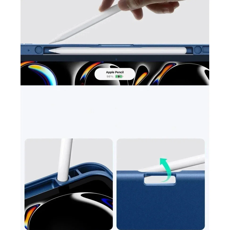 Schutzhülle mit Klappe für iPad Pro 13" 7/8 2025/2024, ESR Flip Hybrid, Dunkelblau - Image 3